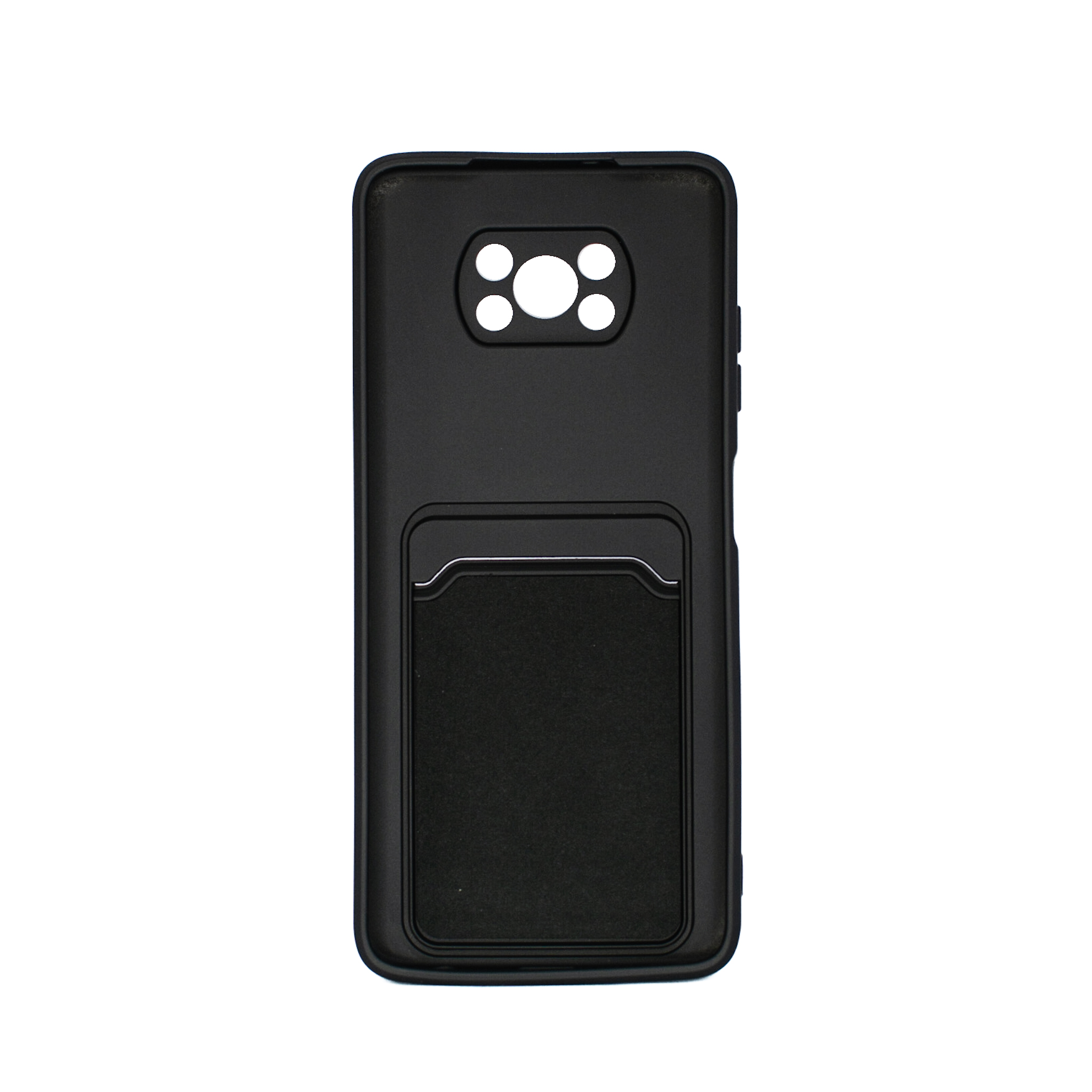 Protectores para celular  para Xiaomi  Pocophone Poco X3 NFC Funda de tpu con cubre c�mara y porta tarjeta Negro